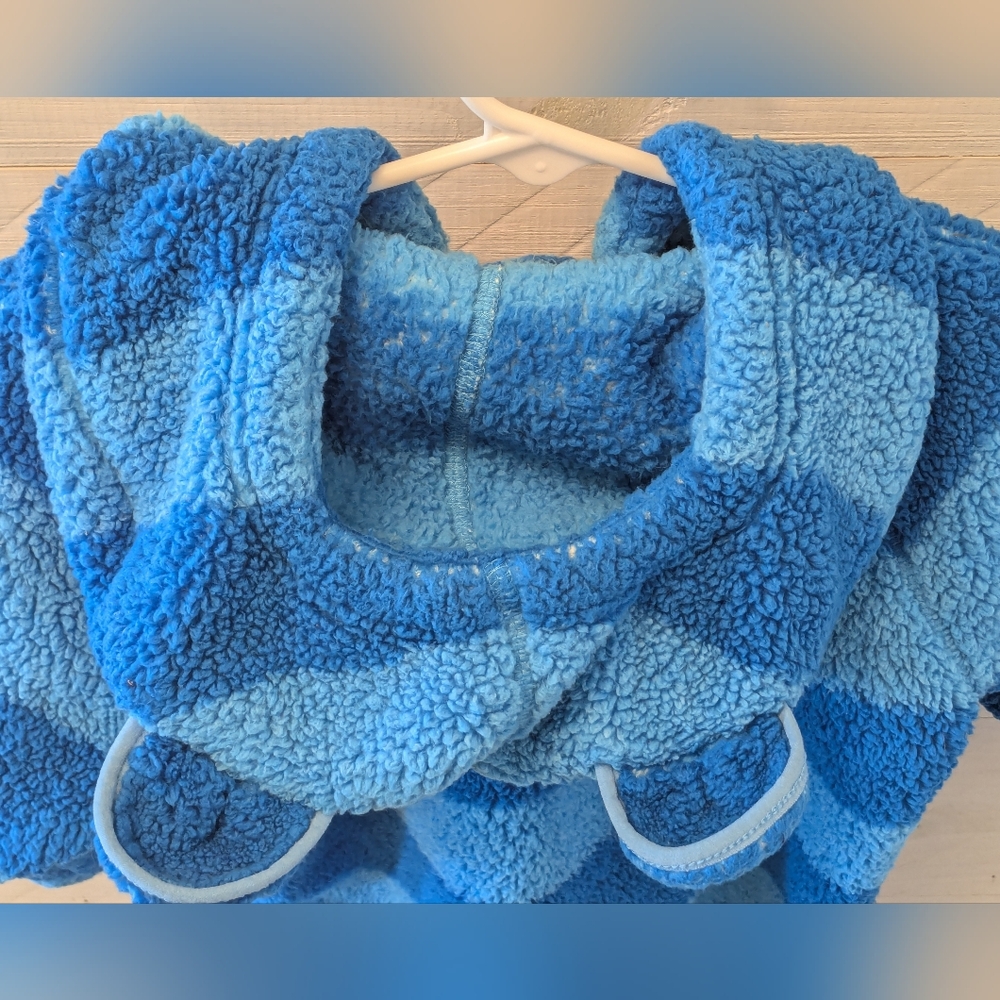 🐻‍❄️ L.L. Bean Bunting Baby Boy Cozy Blue Striped Bear; Size: 3-6 Months - Picture 3 of 12